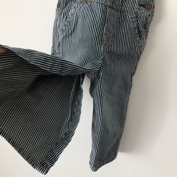 OshKosh B’Gosh Blue White Striped Overalls Baby - Picture 4 of 5